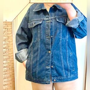 New blue denim unisex jacket size XL